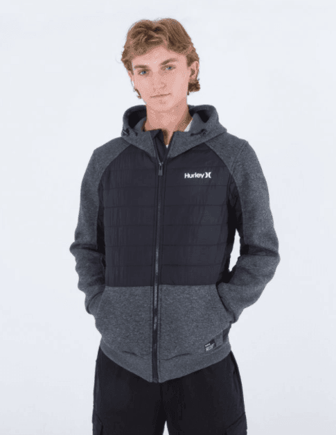 Hurley Monitor Mixed Media Hybrid Jacket Black Boardworx