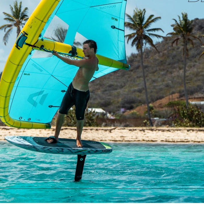 Wing foiler on flat water with the Duotone Glide 3.0 D/LAB 2027