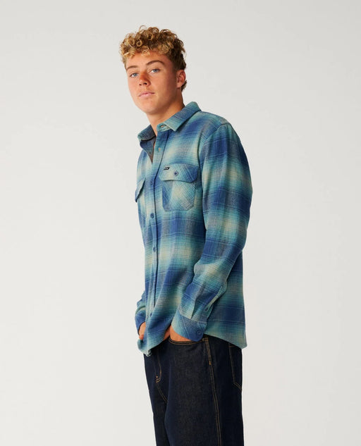 Rip Curl Count Flannel Shirt in Light Navy – product view 2