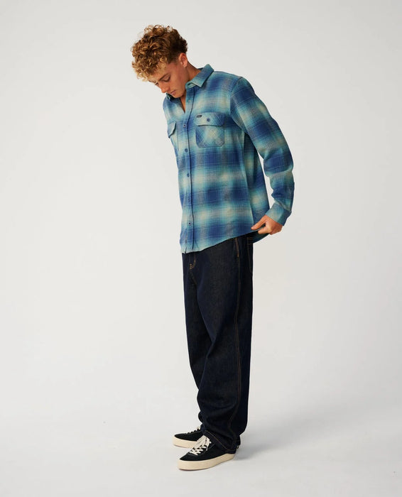 Rip Curl Classic Surf Count Flannel Shirt Light Navy