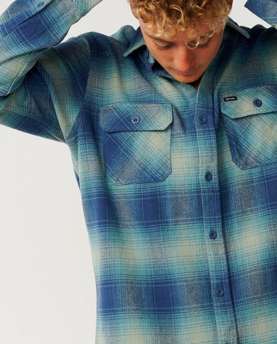 Rip Curl Classic Surf Count Flannel Shirt Light Navy