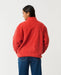 Back view of the Rip Curl Every Day Zip Through Polar Fleece in red