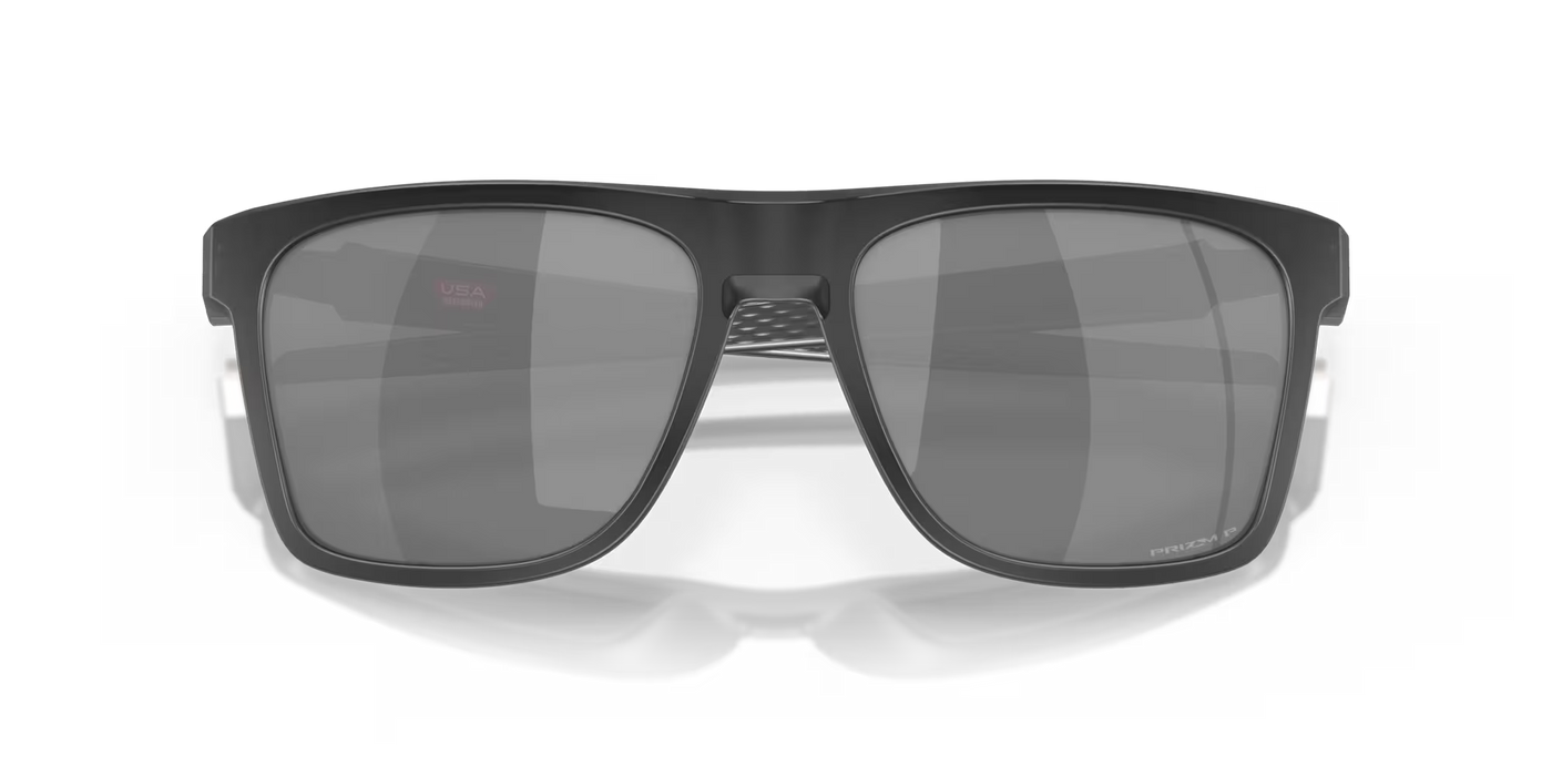 Oakley Leffingwell sunglasses front close-up with Prizm Black Polarized lenses