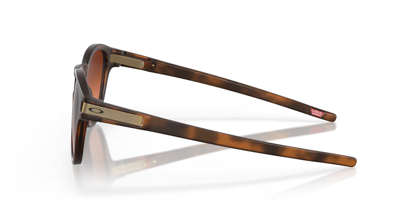 Oakley Latch Matte Brown Tortoise sunglasses, side view