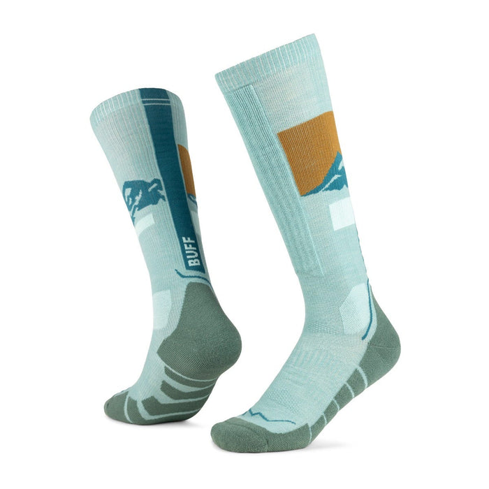 Buff Heavyweight Merino Wool Over-the-Calf Socks in Sea Green