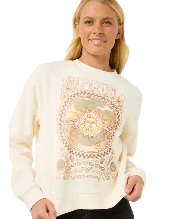 Rip Curl Luna Relaxed Crew Sweatshirt Bone