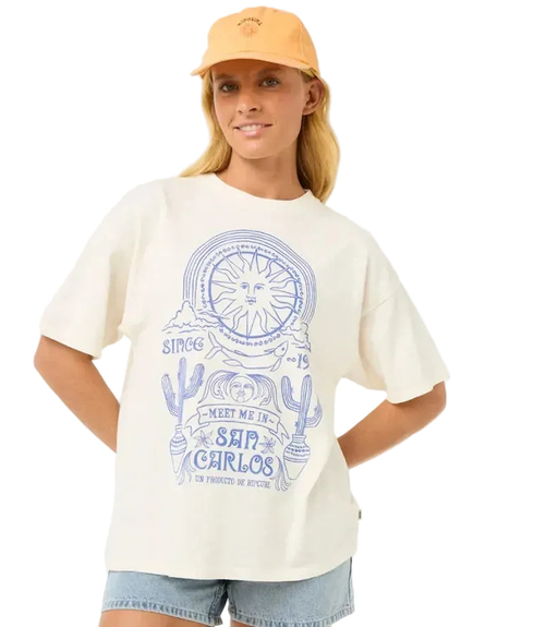 Rip Curl San Carlos heritage tee, bone