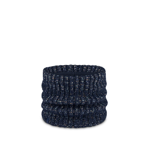 Buff Knitted and Polar neck warmer in Dalia Night Blue