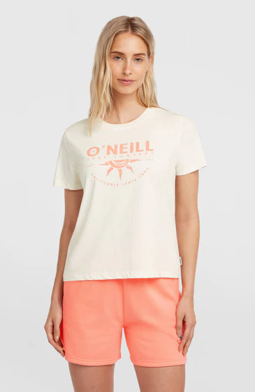O'Neill Front Print Tee Snow White