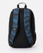 Rip Curl Evo 24L Camo Check Backpack in Black/Navy – rear view with breathable straps
