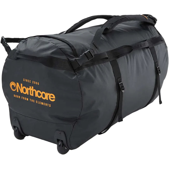 Northcore Wheeled Duffle Bag 110L in Black and Orange