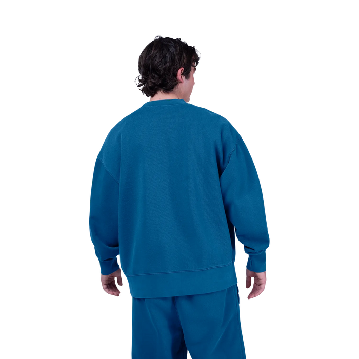 Fox Wordmark Oversized Crew Pullover Twilight Blue