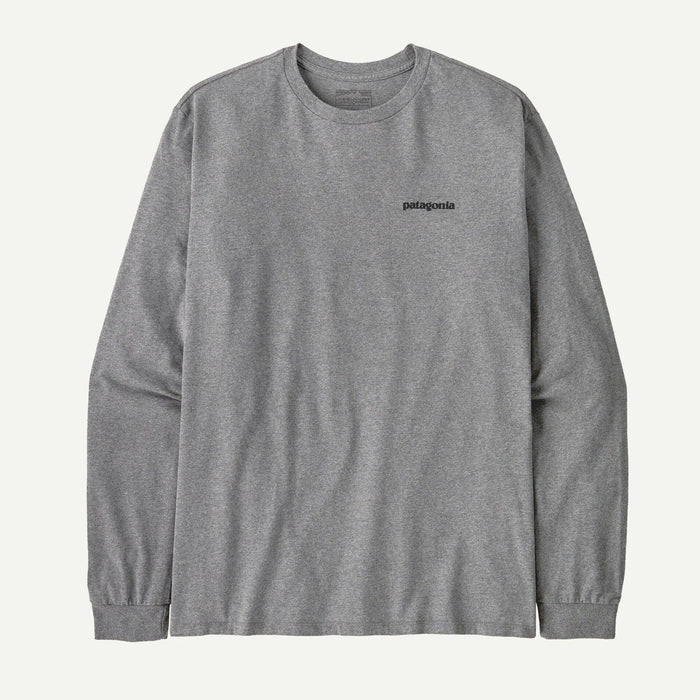 Patagonia Long-Sleeved P-6 Logo Responsibili-Tee Gravel Heather