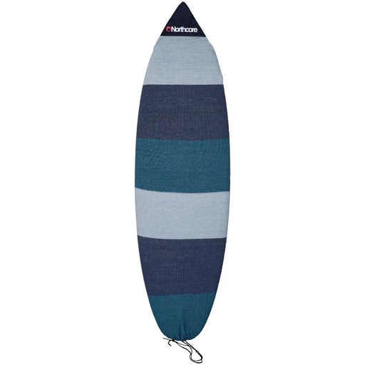 Northcore Retro Stripe Shortboard Surf Sock in Grey, nose cone detail