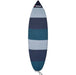 Northcore Retro Stripe Shortboard Surf Sock in Grey, nose cone detail