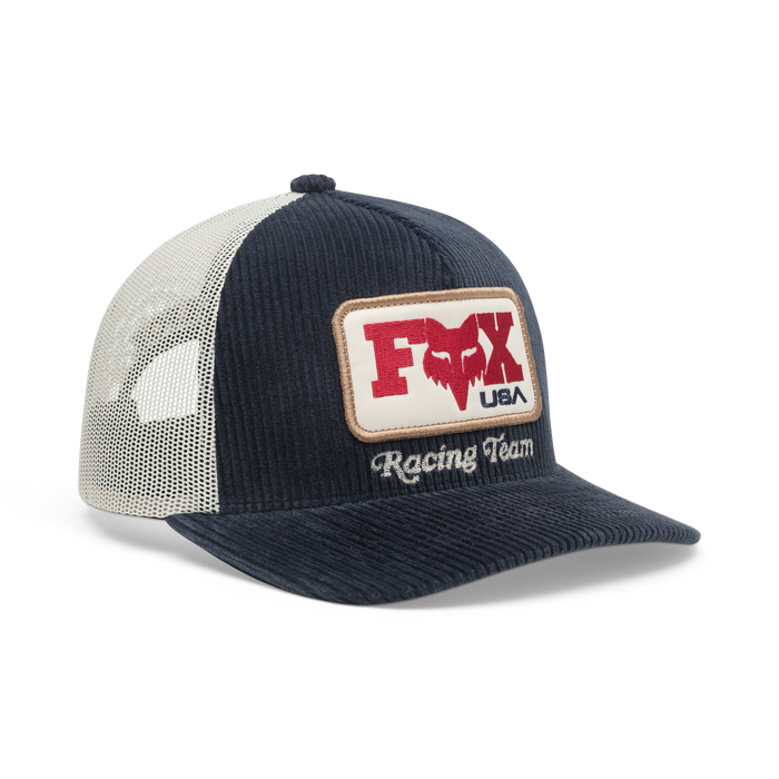 Fox Circa 74 snapback trucker hat in Midnight Blue front view