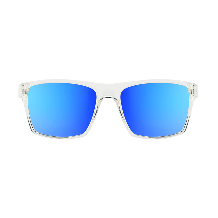 Dirty Dog Vendetta Crystal Grey - Blue Fusion Mirror Polarised Sunglasses