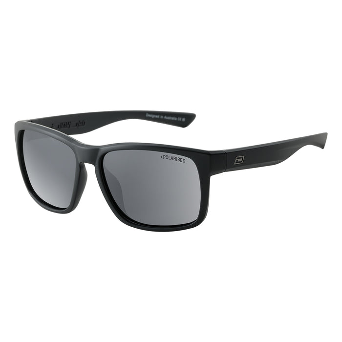 Dirty Dog Hoodlum Sunglass Satin Black/Grey Polarised