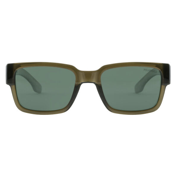 Dirty Dog Avenger Sunglass Crystal Olive Green/Green Polarised