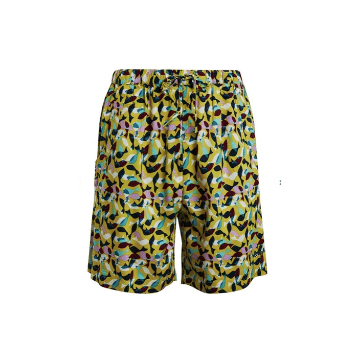 Weird Fish Sundance EcoVero™ Printed Summer Shorts Warm Olive