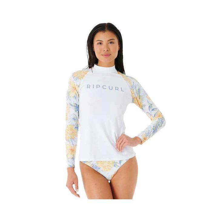Rip Curl Always Summer Long Sleeve UV Tee White Rash Vest