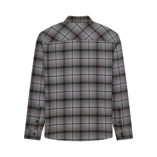 Fox Survivalist Core flannel shirt in Steel Grey rear view