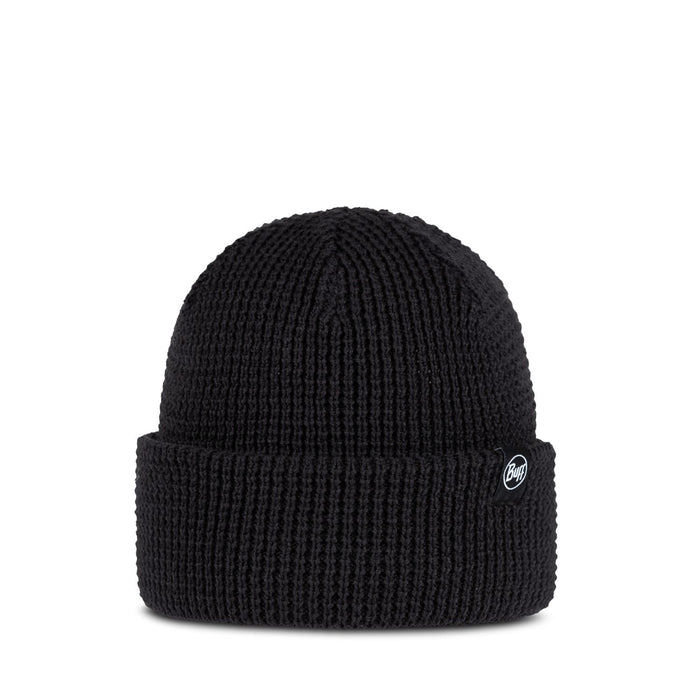 Buff Knitted beanie in Naro Black