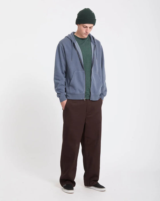 Volcom Single Stone Zip Sweatshirt Hoody Storm Blue
