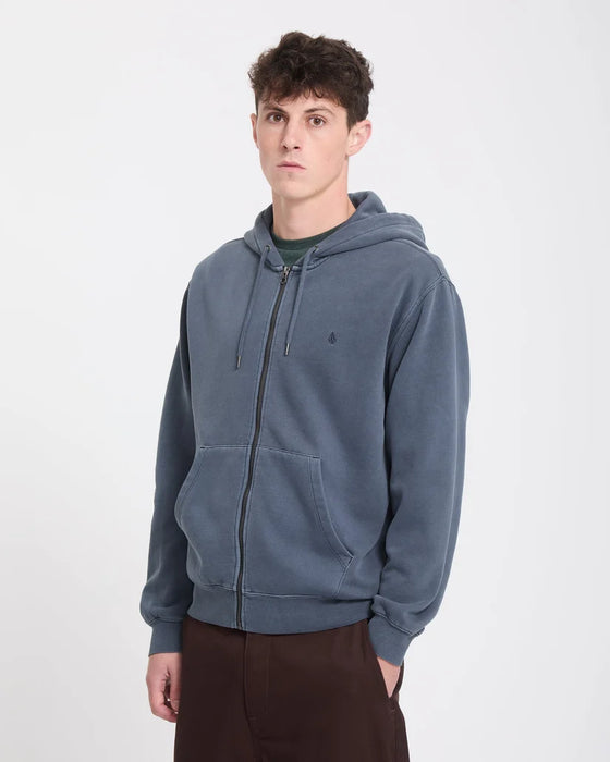 Volcom Single Stone Zip Sweatshirt Hoody Storm Blue