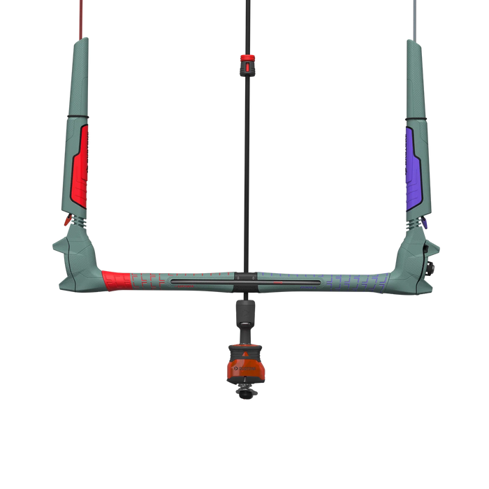 Duotone Click Bar Quad Control 2027 off-green and red, angled product view