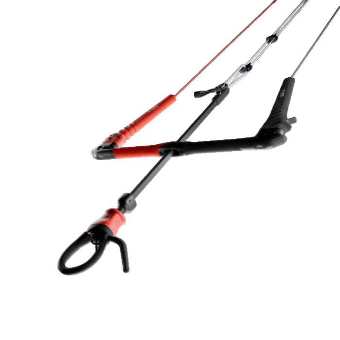 F-ONE ATOM 2026 kitesurfing kite bar with patented Quick Adjust System, adjustable 45–52cm, ISO-certified safety release — Board-Worx