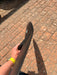 Side profile of used F-one Eagle 990 HM Carbon wingtip showing foil section and leading edge curvature