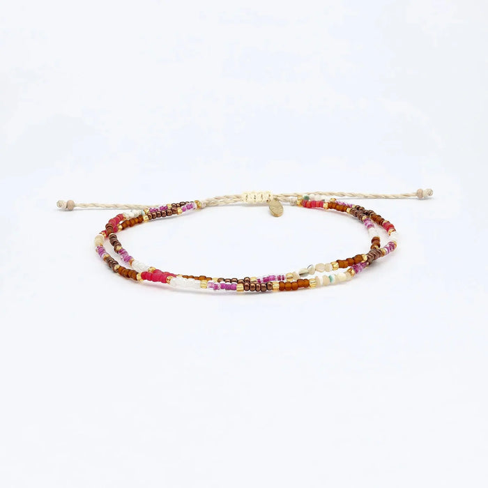 Pineapple Island Berkilau Warm Tone Beaded Anklet