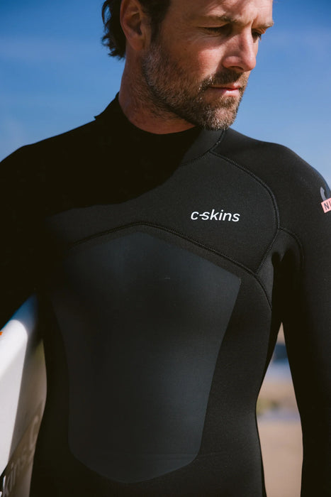 C-skins NuWave legend 5/4 GBS Back zip wetsuit Black Neon Flare