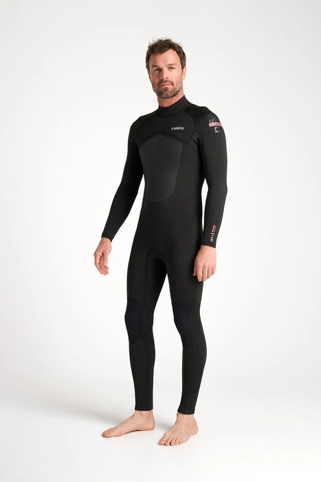 C-skins NuWave legend 5/4 GBS Back zip wetsuit Black Neon Flare