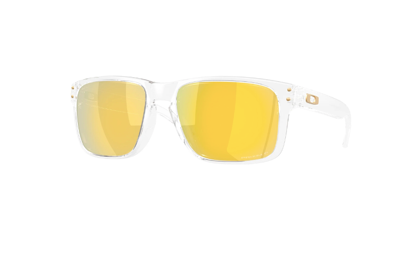 Oakley Holbrook Sunglasses Clear with Prizm 24K Polarized lenses