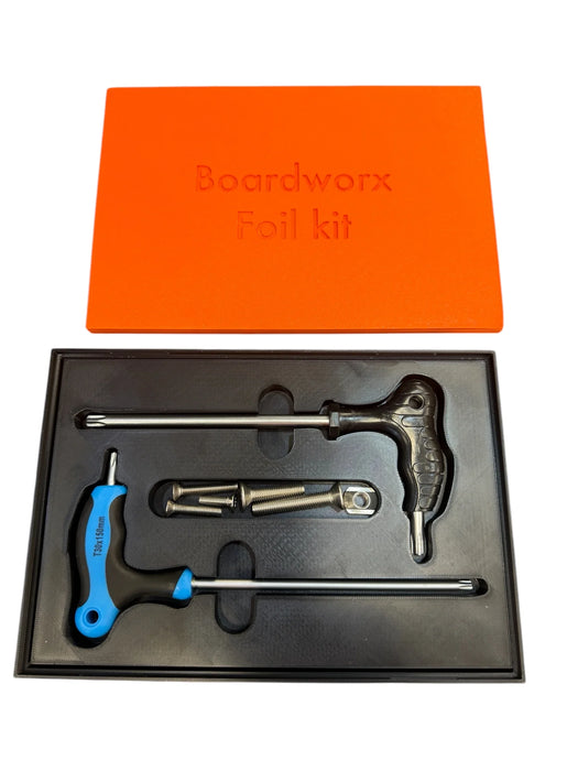 Duotone Torx Foil keys plus box spare bolts in case