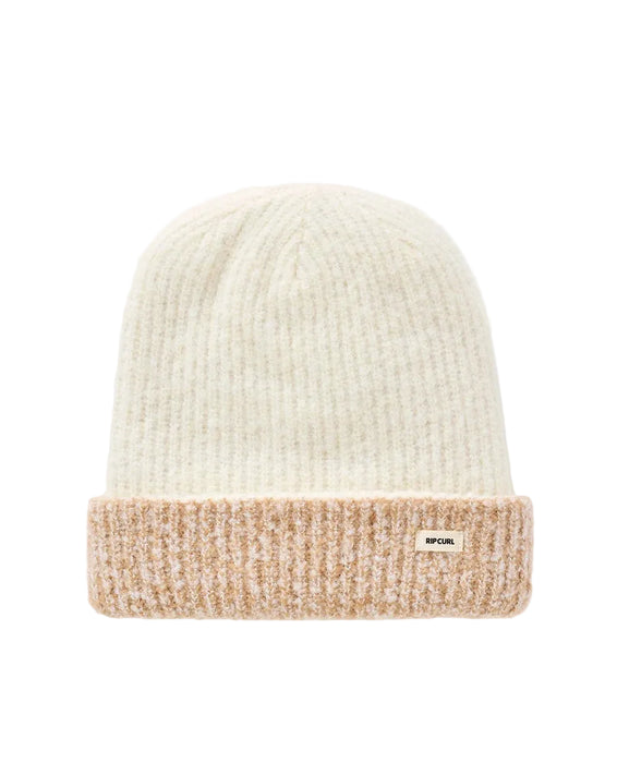 Rip Curl 2 Tone Reg Revo Beanie in colour Off White/Tan