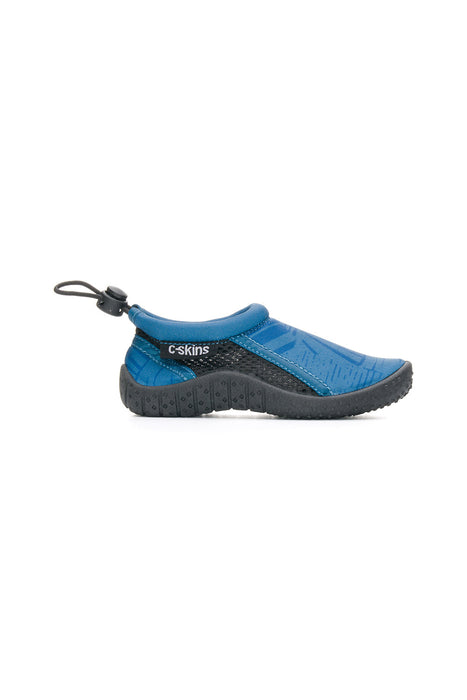 C-Skins Rockhopper Junior Beach Shoe Blue Ashes — elasticated ankle cinch detail — Board-Worx