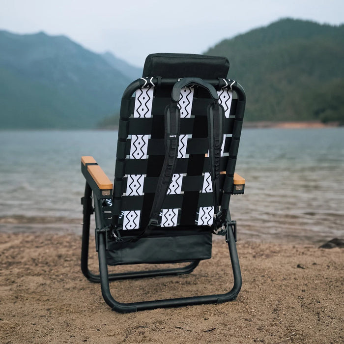 Eclipse Slate chair in Enjoy position — maximum recline angle
