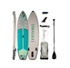 sandbanks Paddleboard set with board, pump, leash, and paddle on a white background