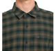 Volcom Caden plaid shirt in Wintermoss, fabric detail