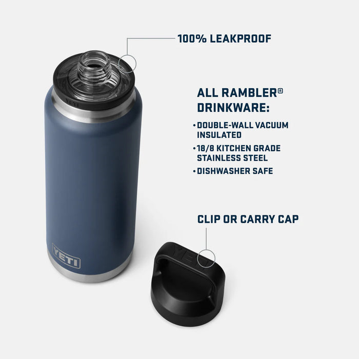 YETI Rambler® 36 oz (1 l) Bottle — Black Forest Green With Chug Cap