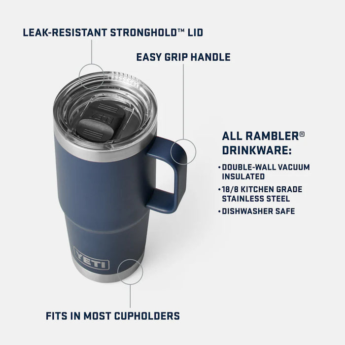 Yeti Rambler 20oz Travel Mug Navy