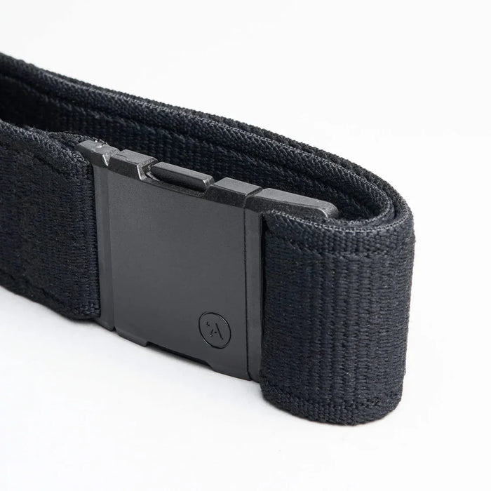 Arcade Atlas black webbing belt with durable buckle, for watersports and surf clothing