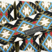 Arcade woven belt with blue, oat, and turquoise geometric pattern for watersports clothing