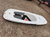 Second-hand Armstrong Wing SUP board 6'4 132L - deck angle view with Armstrong Board-Worx rail decal