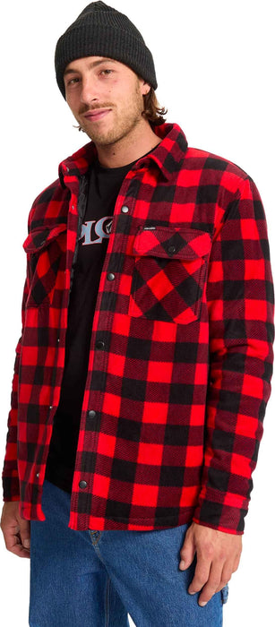 Volcom Bowered Fleece Shirt Lifeguard Red