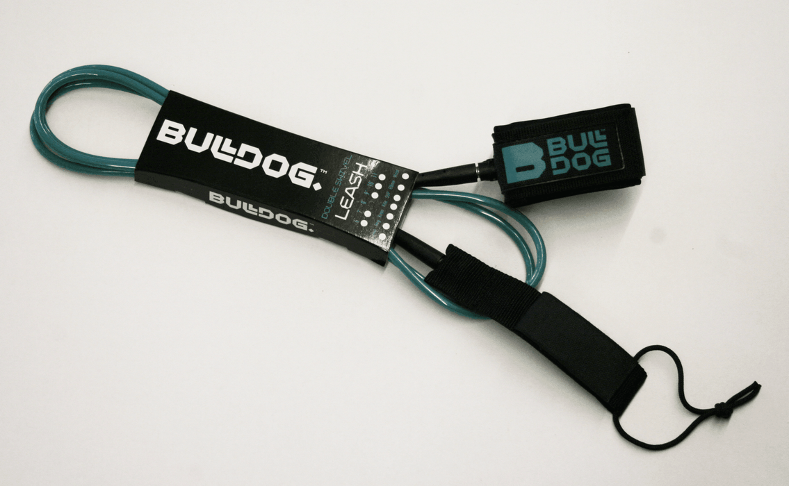 Bulldog 6ft Black Petrol Blue Ankle Leash - Boardworx