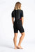 C-Skins Element womens shorty 3/2mm wetsuit black pink, back view on model